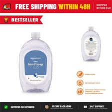 Amazon Basics Gentle  Mild Liquid Hand Soap Refill, 50 fl oz, Clear,
