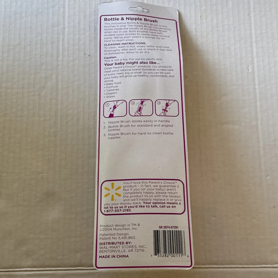 Cepillo para biberones y pezones 2 en 1 elección de los padres cerdas suaves duraderas esponja fuerte Foto 3 de 4