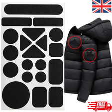 Instant Self-Adhesive Fabric Repair Patch Black Iron-On for Down Jacket Coat