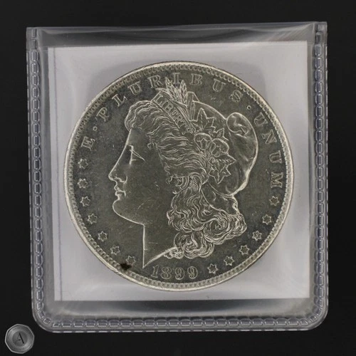 1899-S Morgan Silver Dollar $1 AU Cleaned -E391