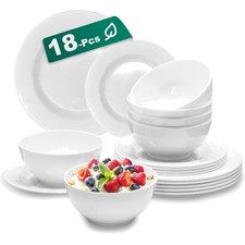6 Set 18 Teiliges Geschirrset – Unzerbrechlich Leicht Mit 26 Oz Müslischalen ...