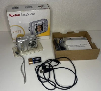 Kodak Easy Share C653 Digitalkamera Top Zustand Silber geprüft mit OVP Camera - Bild 1 von 4