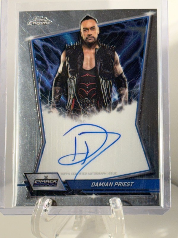 2026 Topps Chrome WWE #BBA-DAM Damian Priest Blue Brand Auto