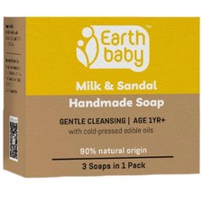 Earthbaby Milk And Sandal Handmade Soap 100gm Each Set Of 3