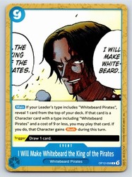 I Will Make Whitebeard the King of the Pirates OP12-058 Legacy of the Master One Piece TCG