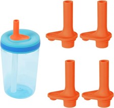 4pcs Replacement Bite Valve for Zak Designs Kelso 15 oz, Silicone M, Orange