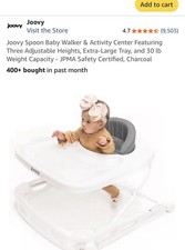 Joovy 00129 Spoon Foldable Baby Walker - Charcoal