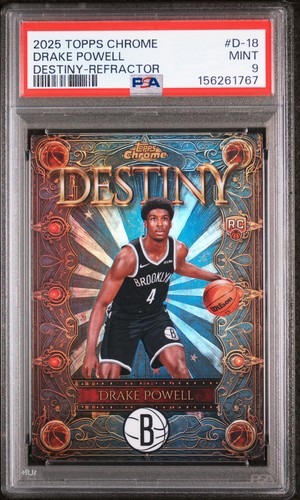 2025 Topps Chrome Drake Powell Refractors (PSA 9)