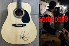 RILEY GREEN SIGNED AUTOGRAPH 41" ACOUSTIC GUITAR w/EXACT PROOF & BECKETT BAS COA