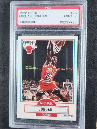 1990-91 Fleer - Michael Jordan #26 No Black Line Above Biographical Information