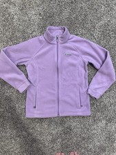 Girls Colombia Fleece Jacket Size Large 14/16 Purple Full Zip Long Sleeve