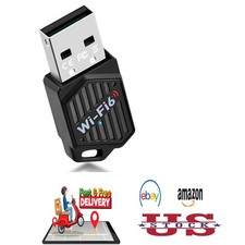 USB WiFi 6 Bluetooth 5.4 Adapter Dual Band 600Mbps 2.4/5GHz for Windows 10 11