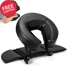Face down Tabletop Massage Kit, Adjustable Massage Headrest Face Cradle with Han