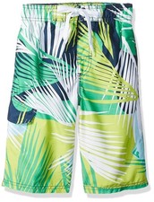 Kanu Surf Boys' Toddler Quick Dry UPF 50 Beach Swim Trunk, Tahiti Green, 2T