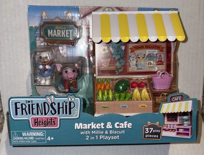 Friendship Heights Market & Cafe With Millie & Biscuit 2 In 1 Playset NEW SEALED