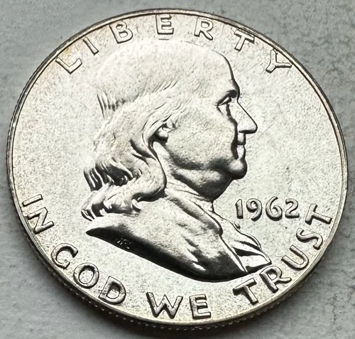 1962 Proof Franklin Half Dollar 90% Silver-INV#8531