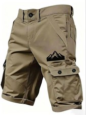 Men s Super Stretch Cargo Shorts with Button Closure and Zipper Pockets 30-42