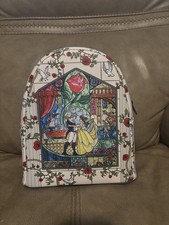 Loungefly Disney Beauty And The Beast Stained Glass Mini Backpack - NEW with Tag