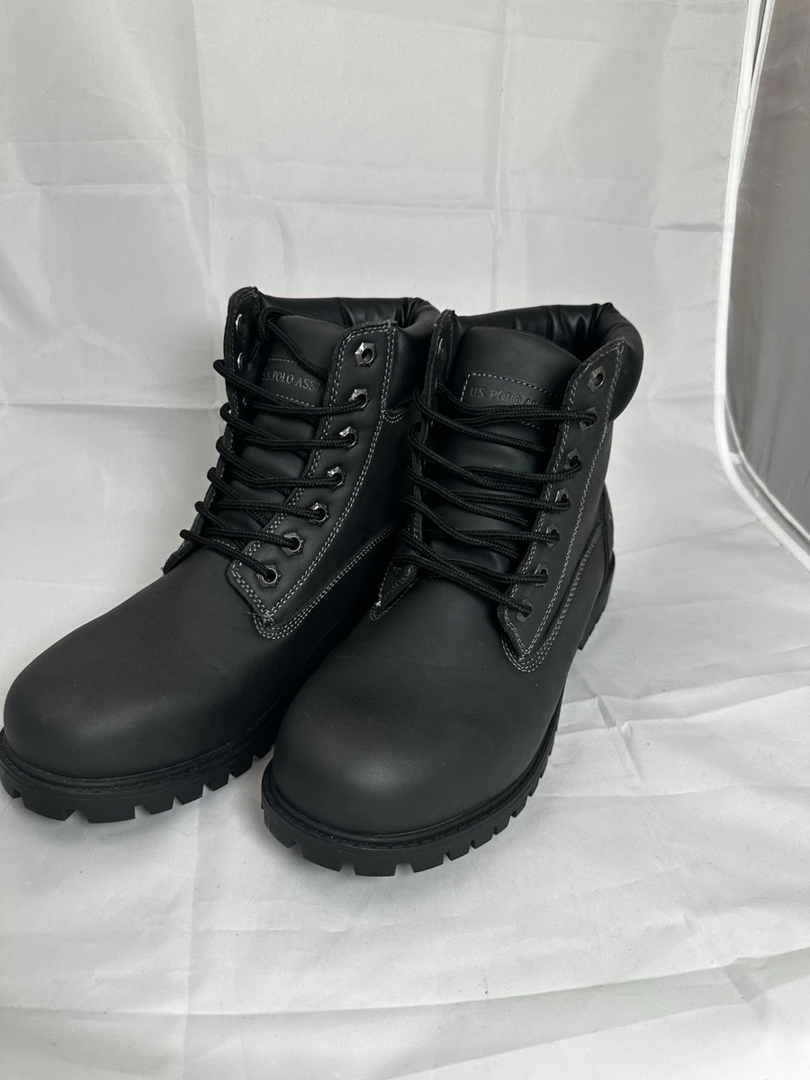 U.S. Polo Assn Men\'s Soren Black Faux Leather Boots Sz 10.5 M Sherpa Lined s-l400.jpg main image 2
