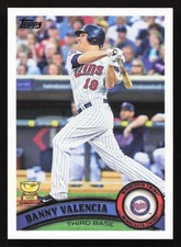 2011 Topps #387 Danny Valencia Gold Rookie Cup Card QTY Available. rookie card picture