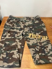 True Religion Men's Camouflage Pants Size XXL Green Camo