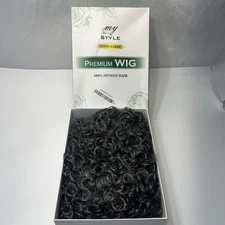 My Style Gold Label Premium Wig 100% Human Hair Hebe Natural Black New Open Box