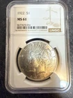 1922 S Peace Silver Dollar NGC MS 61