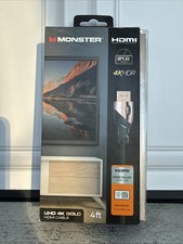 Monster 4' UHD 4K GOLD HDMI Cable Open Box