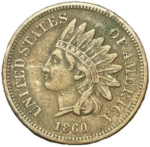 1860 Indian Head Cent – Pointed Bust Variety – Copper Penny