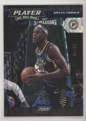 2017-18 Panini Player of the Day Wind Chimes 60/75 Myles Turner #15 0a3