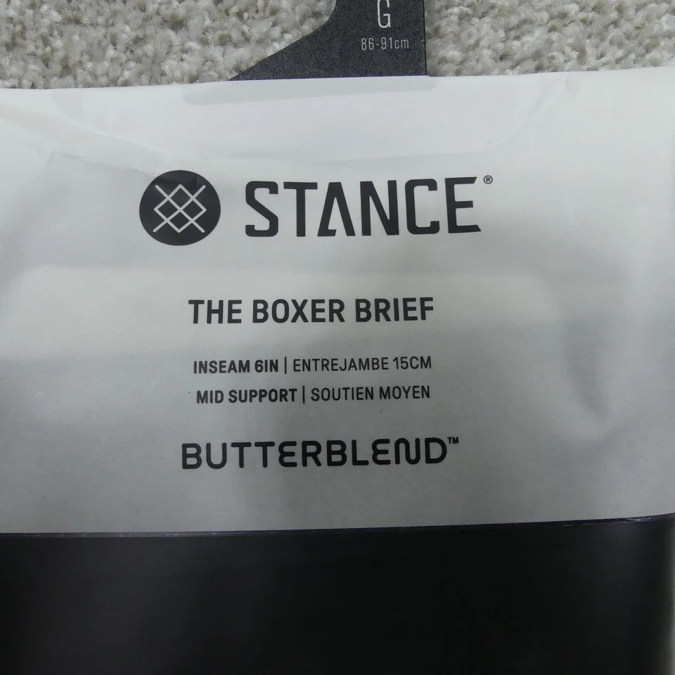 Ropa interior Stance para hombre grande negro calzoncillo boxer mezcla de mantequilla 1 par Foto 3 de 4