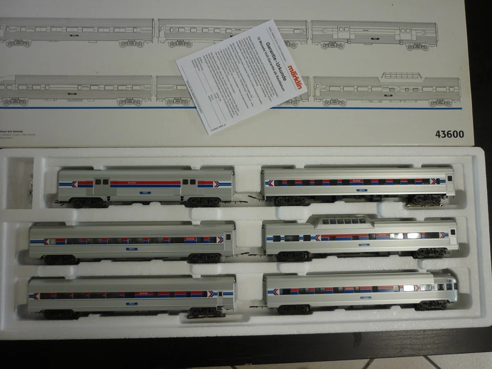 Märklin H0 43600 Steamliner-Set der Amtrak, Licht, in OVP