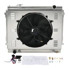 Fit 1995-2004 Toyota Tacoma 3 Row Downflow Radiator & Shroud Fan & Relay Kit
