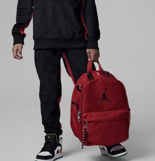 Nike Air Jordan Mini Backpack, Black/Red School Book Bag, Travel Carry On thumbnail 7