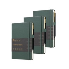 A5 Leather Journal and Pen Set, Notebook with Pen Holder for Journaling, 160 ...