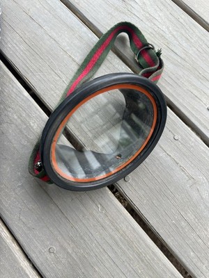 Vintage Tempered GLASS MASK Scuba Diving Snorkeling Italy #1613 Aqua Line