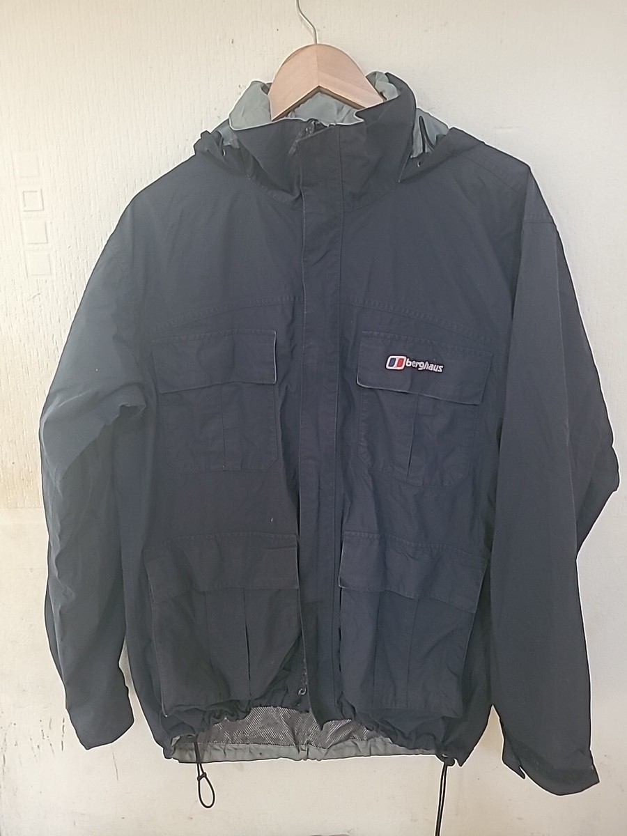 Berghaus AQ2 Waterproof Full Zip Hooded Jacket Navy Men's M UK