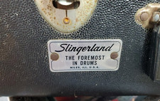 OLD VINTAGE SLINGERLAND "THE FORMOST IN DRUMS" MADE IN USA EMPTY SNARE DRUM CASE