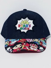 Ryan's World Boys Baseball Cap Kids Cartoon Print Blue Hat Snapback Ryans New