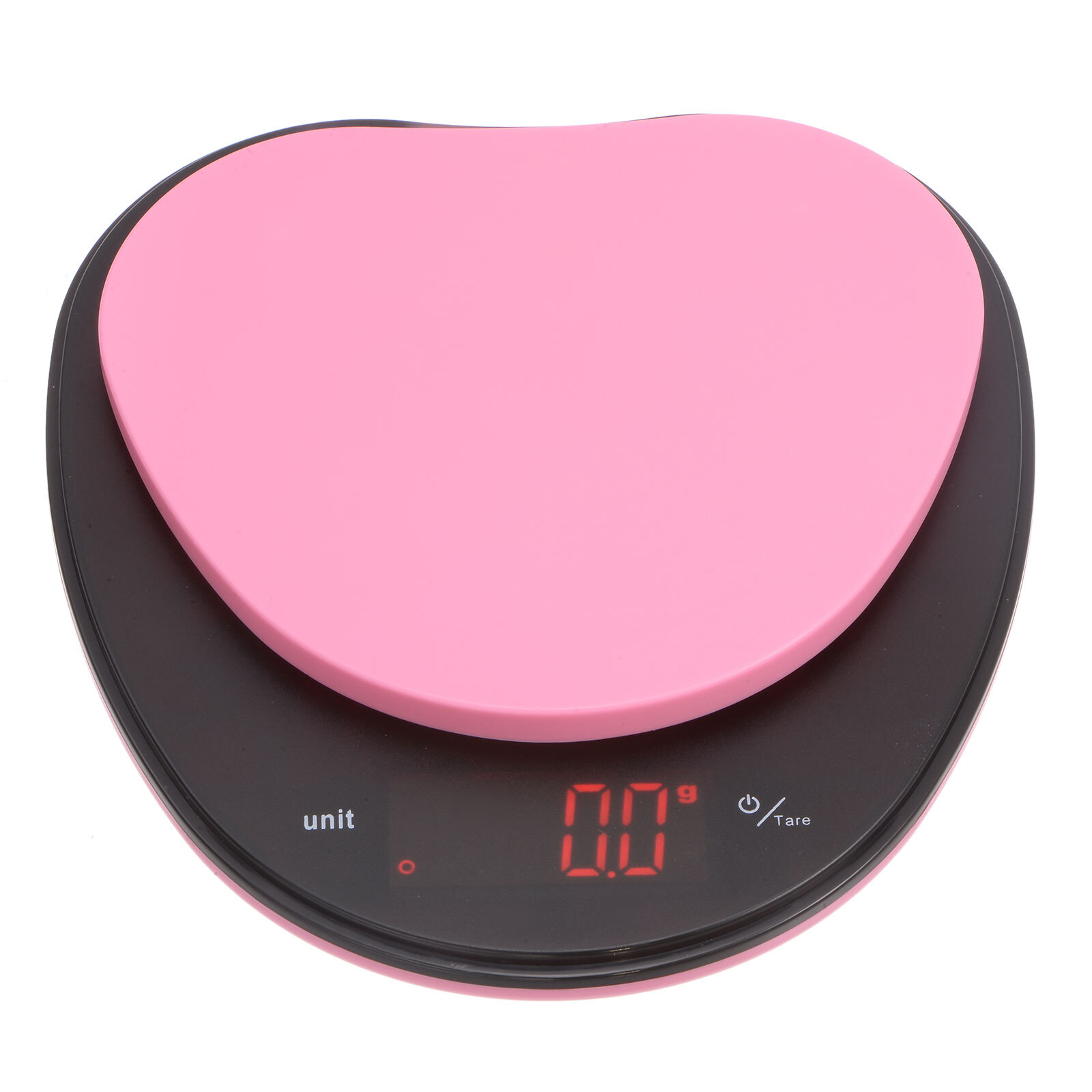 Digital Kitchen Scale 5kg/0.1g Heart Shaped Jewelry Scales with LCD Display Pink-image