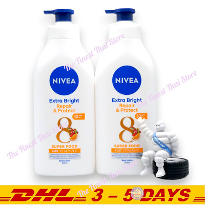 Nivea Extra Bright Repair & Protect 8 Super Food Body Lotion SPF30, 525 ml x 2