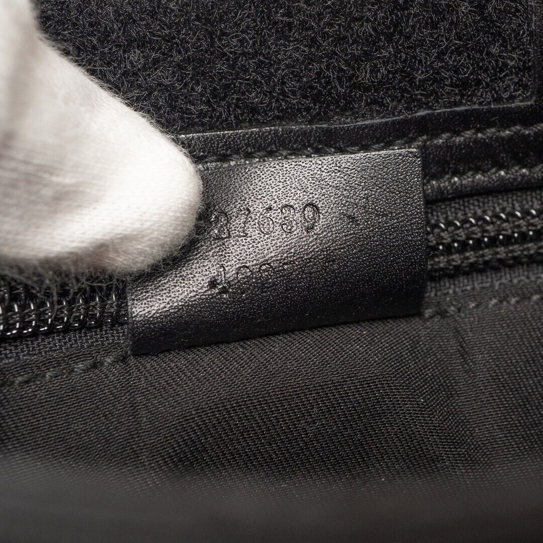 GUCCI Shoulder Bag 27639 Guccissima Black Leather Silver GUCCI Shoulder Bag 27639 Guccissima Black Leather Silver