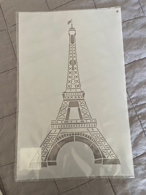 New Eiffel Tower Reusable Stencil 10 x 6