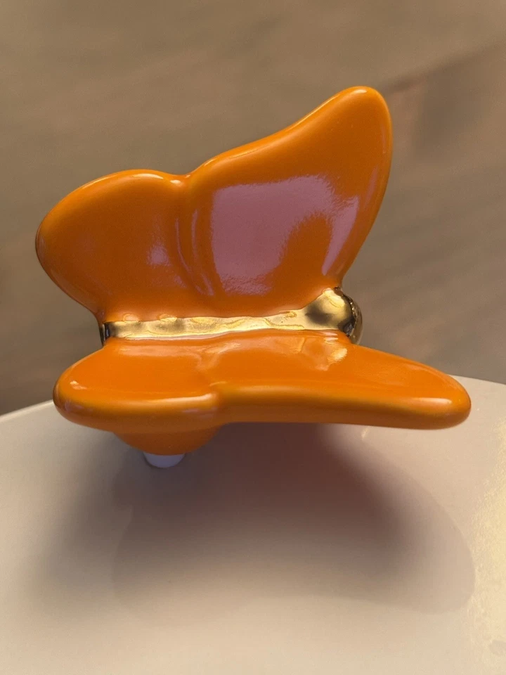 Nora Fleming Mini Mariposa Oro Naranja Retirada A211 Retirada Con Etiqueta Foto 2 de 4