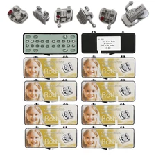 10Sets Dental Orthodontic Mini Brackets MIM Metal Braces Roth 022 345 hooks 6-6