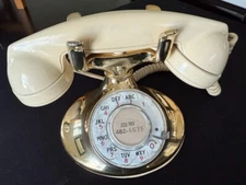 Antique Western Electric Company Bell System Gold D1 Telephone Cream F4 Handset