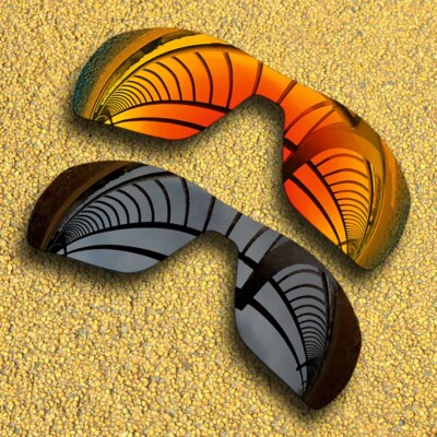 US 2 Pieces Lenses Replacement for-Oakley Offshoot Polarized-Black&Red Mirror