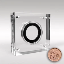Double Sovereign Coin Acrylic Coin Display Case Holder