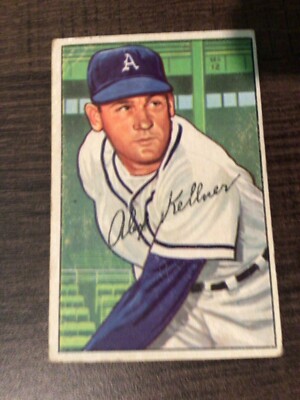 1952 Bowman Baseball HIGH #226 Alex Kellner Philadelphia Athletics G-G+