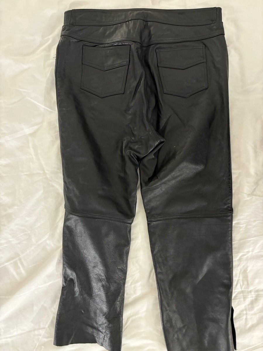 Men's Joe Rocket Leather Black Leather Overpants Pants size 38 | eBay